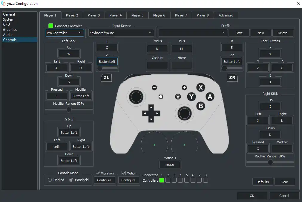Recommended Configure Emulator Controller