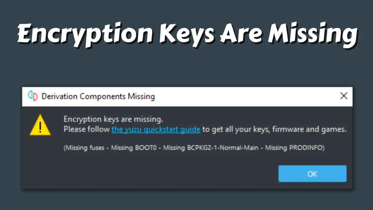 Yuzu Encryption Keys Are Missing